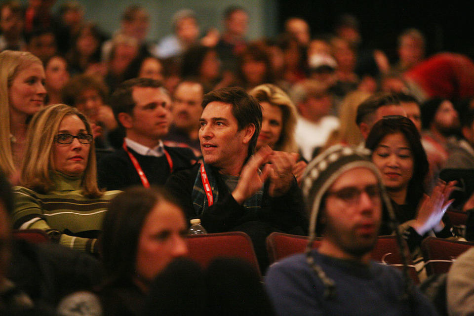 a crowd of people in a theater