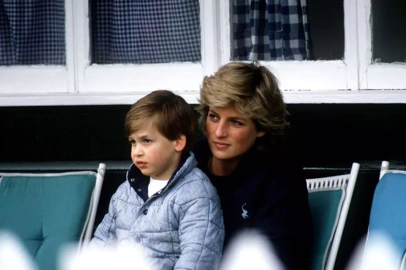 Princess Diana with a young Prince William