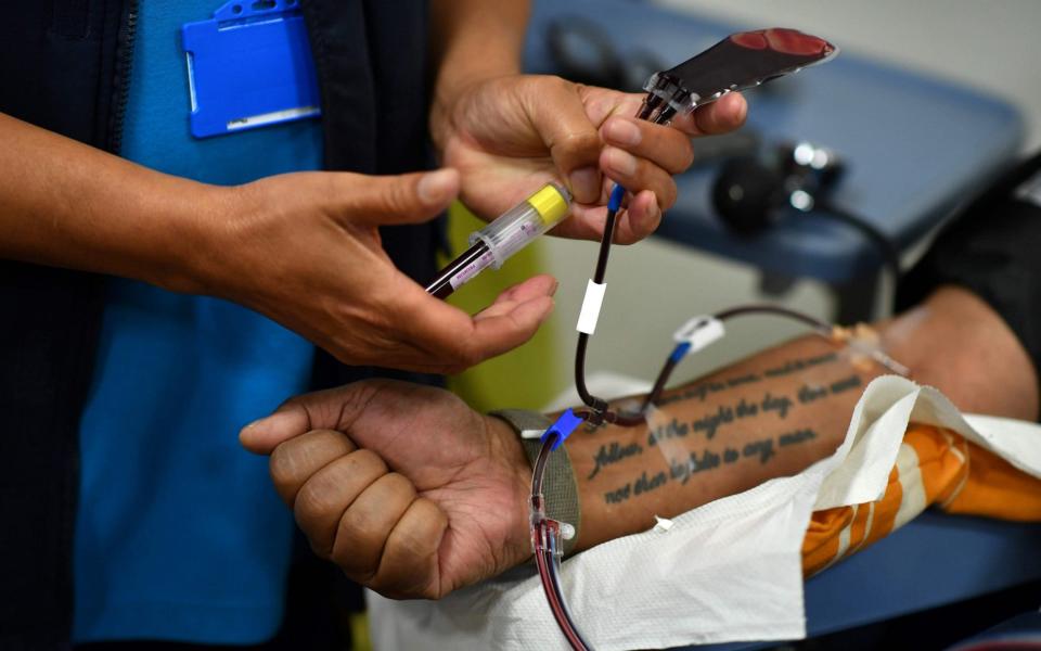 blood plasma donor, coronavirus treatment,  - Ben Stansall/AFP via Getty Images