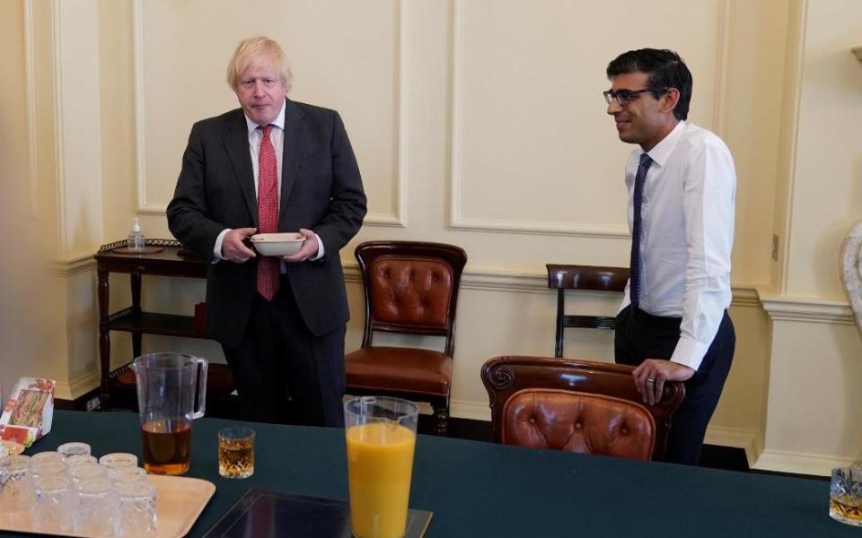 Boris Johnson and Rishi Sunak were fined over an event in the Cabinet Room on the Prime Minister's 56th birthday - but there may have been another gathering on that day - Sue Gray Report/Cabinet Office/PA Wire