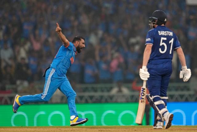 India v England LIVE: Cricket World Cup result and reaction as defending  champions beaten by 100 runs - Yahoo Sports
