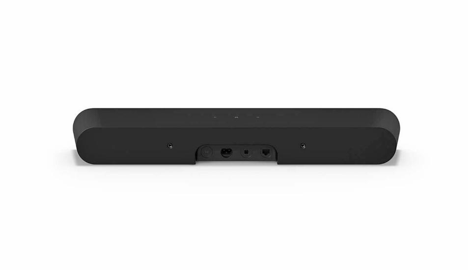 The Sonos Ray soundbar seen against a white background.