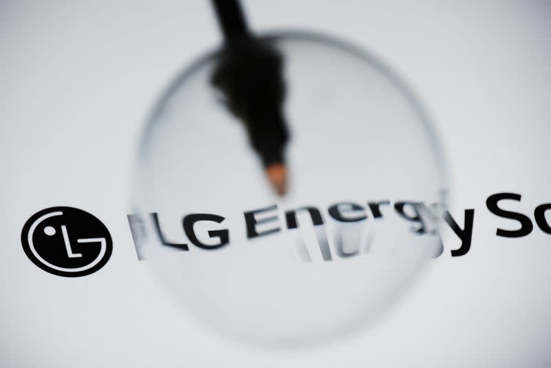 FILE PHOTO: The logo of LG Energy Solution is pictured at its office building in Seoul