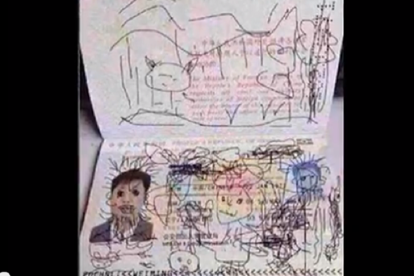 Dad stuck on South Korea holiday after boy draws on passport