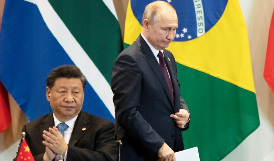 中國國家主席習近平（左）和俄羅斯總統普丁（Vladimir Putin）。（資料照片）&nbsp;&nbsp;&nbsp;圖：達志影像 ／ 美聯社