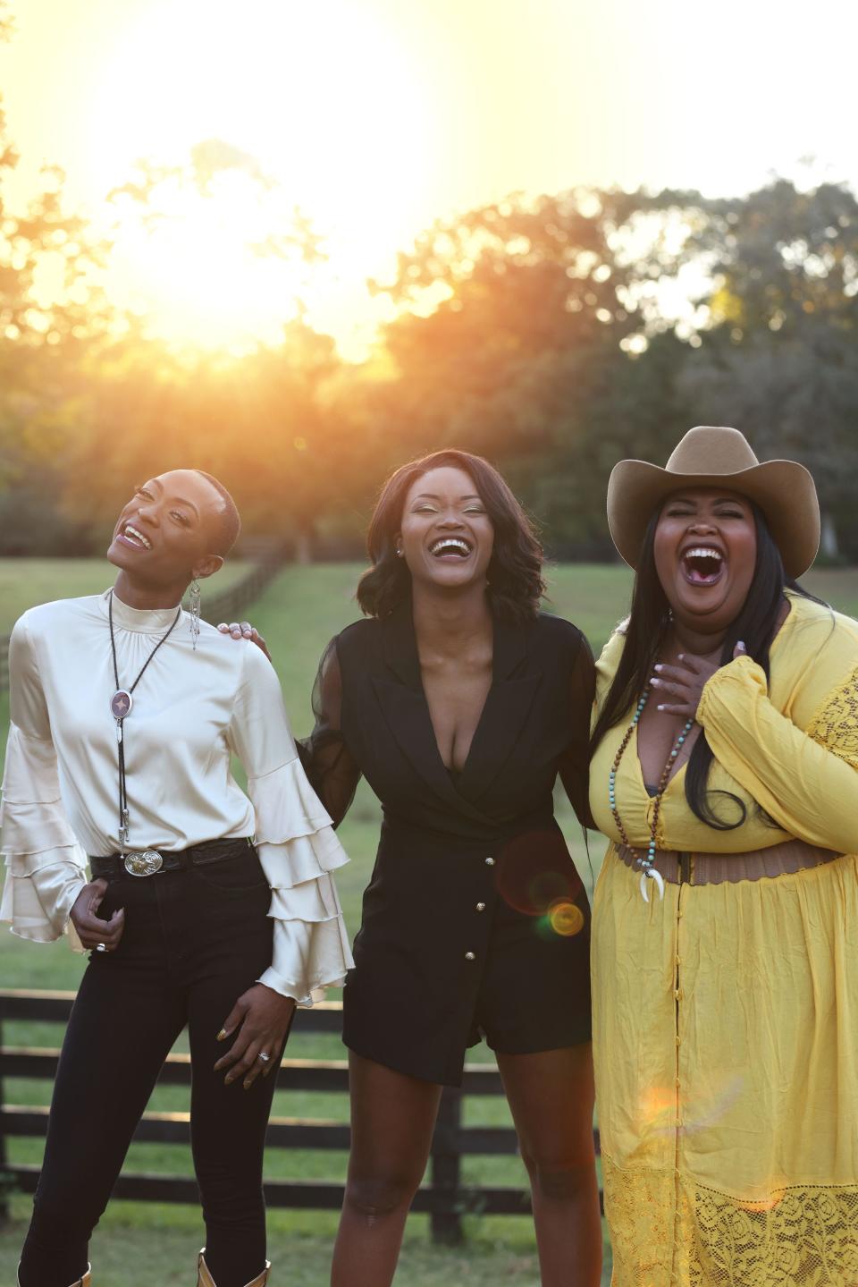 Chapel Hart members from left, Trea Swindle and sisters Devynn Hart and Danica Hart will release a new album "Glory Days" Friday, May 19, 2023.