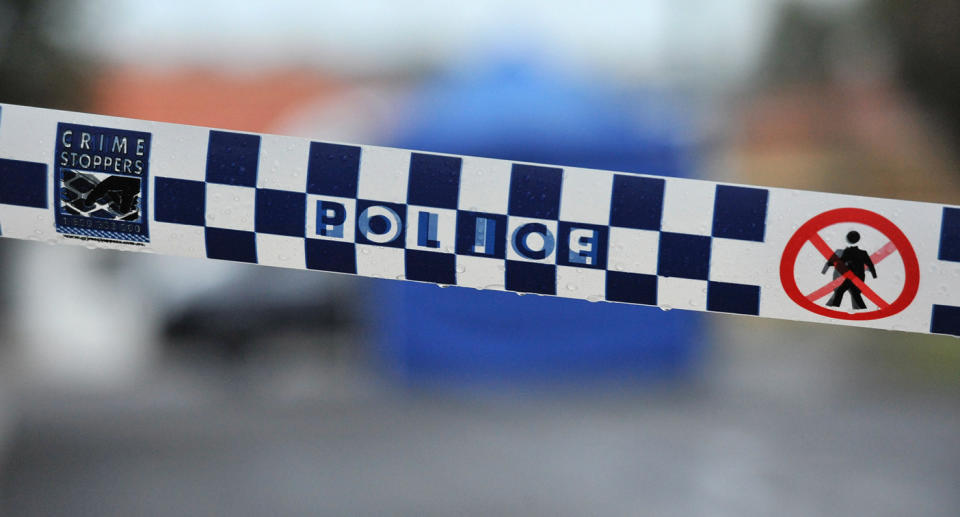 A stock image of NSW police tape.