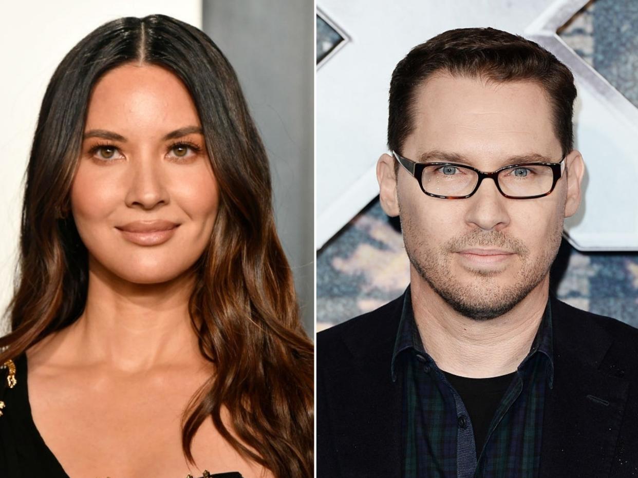 Olivia Munn and X-Men Apocalypse director Bryan Singer: Frazer Harrison/Jeff Spicer/Getty Images