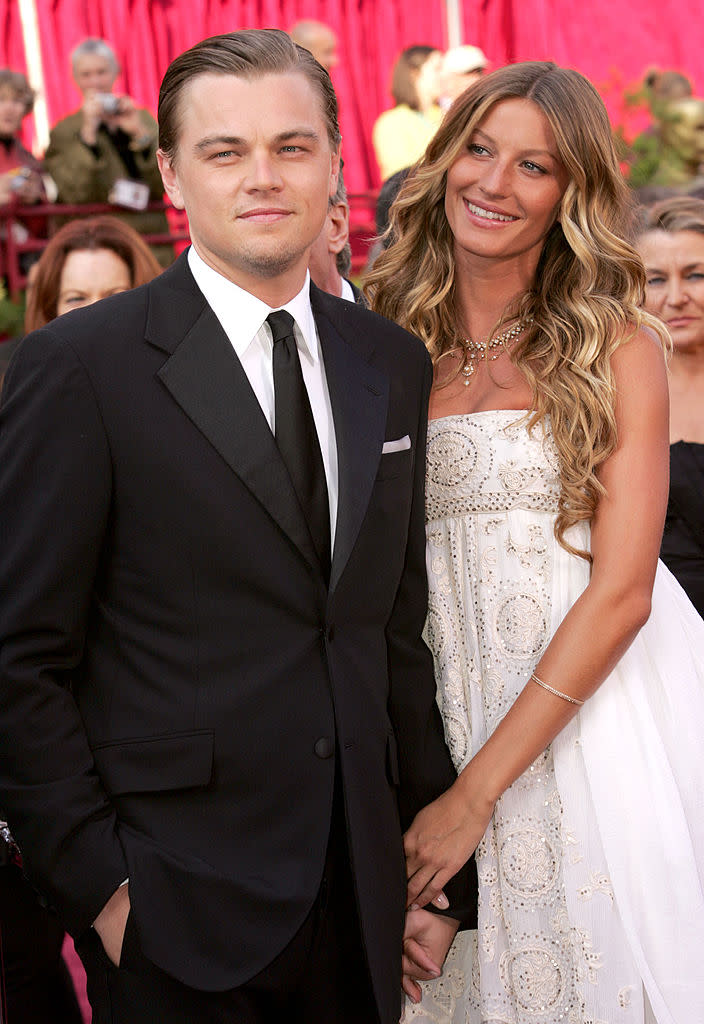<p>Leonardo DiCaprio and Gisele Bündchen were undoubtedly the ‘It’ couple of the nineties. The pair dated between 1999 and 2005 before declaring an amicable split. <em>[Photo: Getty]</em> </p>