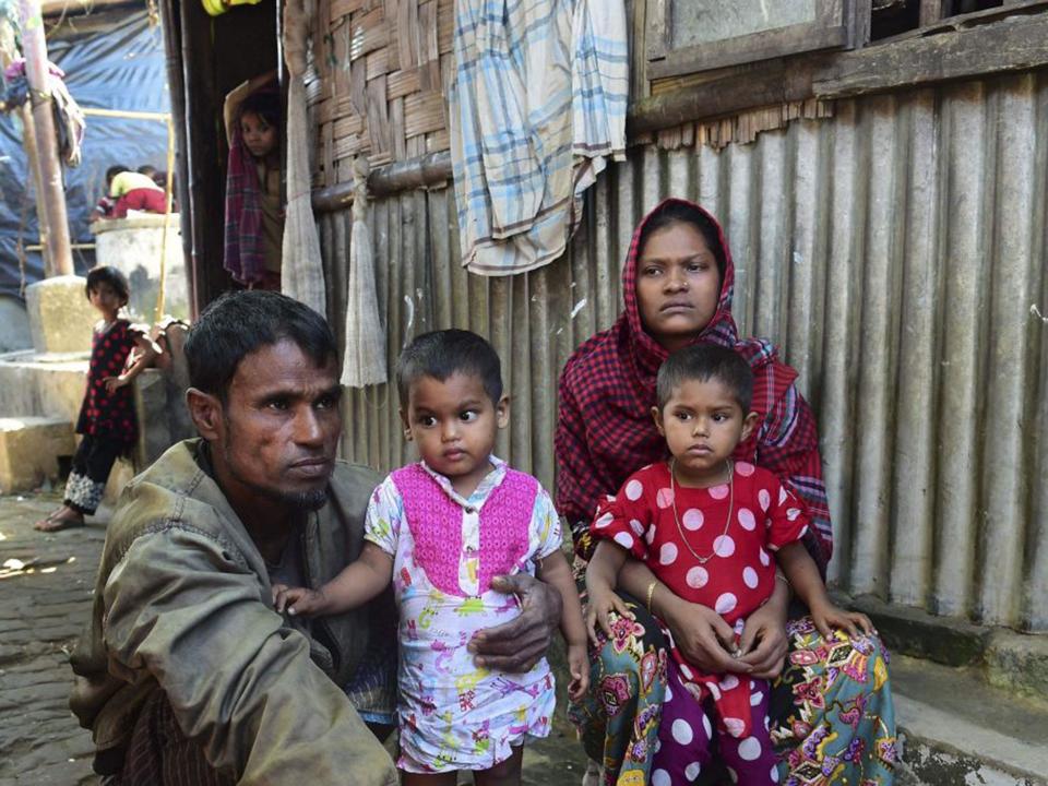 A Rohingya couple, whose two elder sons were taken by the Burmese military, in a refugee camp in Teknaf, Bangladesh (UZ ZAMAN/AFP/Getty Images)