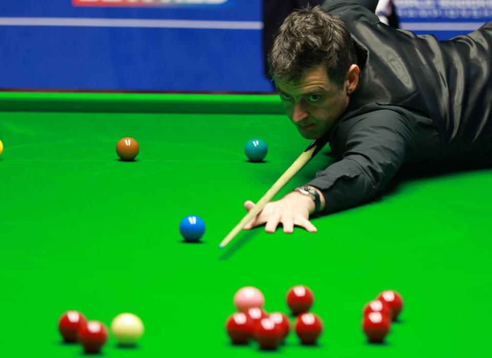 Ronnie O’Sullivan returned to win one frame against Mark Allen (Ian Hodgson/PA) (PA Wire)