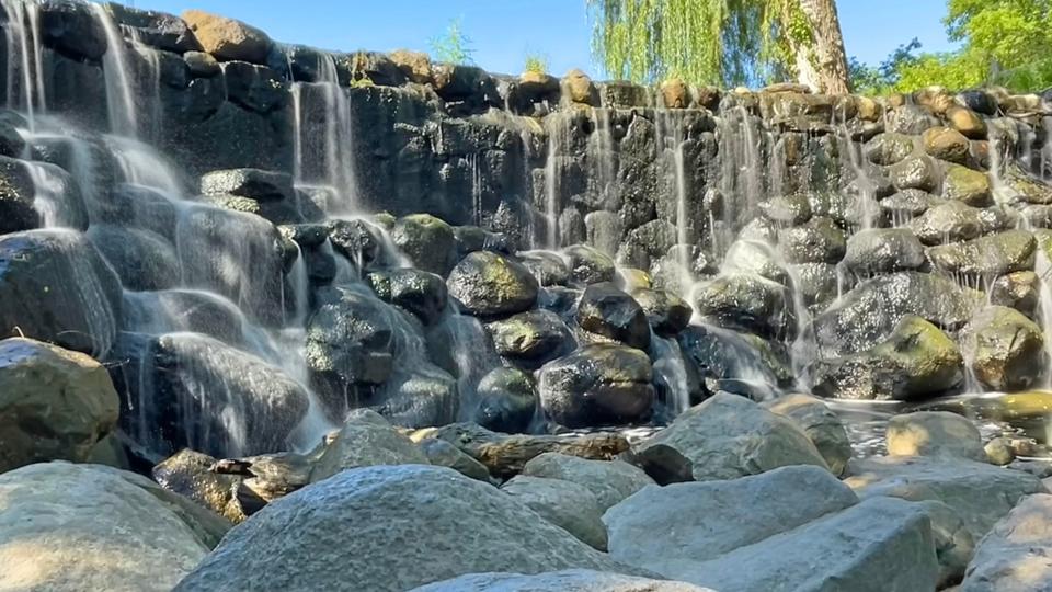 The Whitnall Park waterfall in Franklin is one of the many natural gems in Milwaukee County.  Wednesday, Aug. 10, 2022.