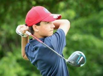 BNL freshman Tyler Bellush tracks a drive Saturday while shooting 80 to lead the Stars to the HHC championship at Otis Park.