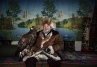 <p>The Eagle Hunting festival, organised by the local hunting community, is part of an effort to promote and grow traditional hunting practices for new generations in the mountainous region of western China that borders Kazakhstan, Russia and Mongolia. (Kevin Frayer/SWPA) </p>