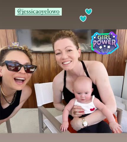 <p>Kaley Cuoco /Instagram</p> David's wife Jessica joined him in visiting Cuoco's family