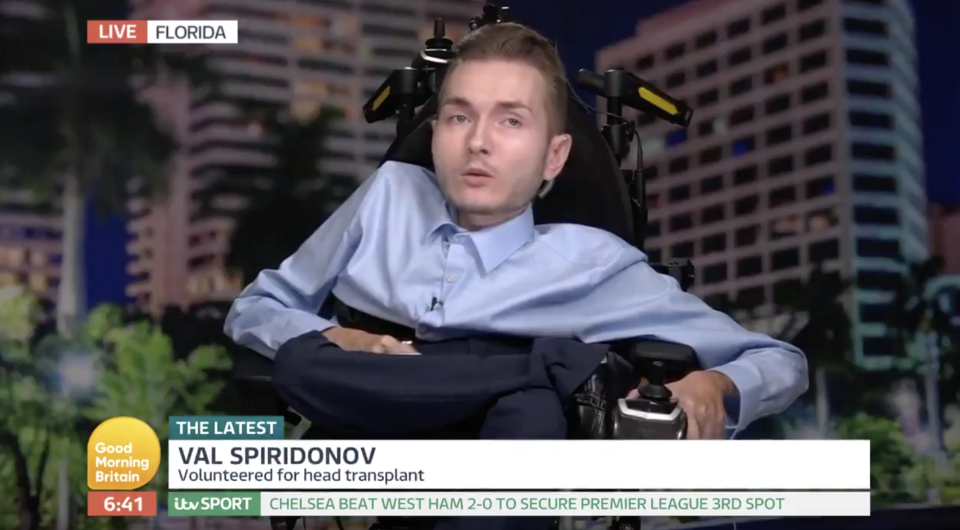 Val Spiridonov previously volunteered for the world’s first head transplant (ITV)