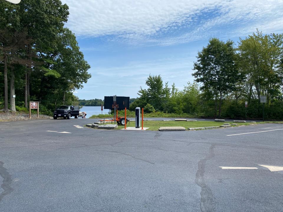 Taunton Police have been cracking down on illegal parking in the Lake Sabbatia boat ramp lot on Bay Street, seen here on Monday, Aug. 14, 2023.