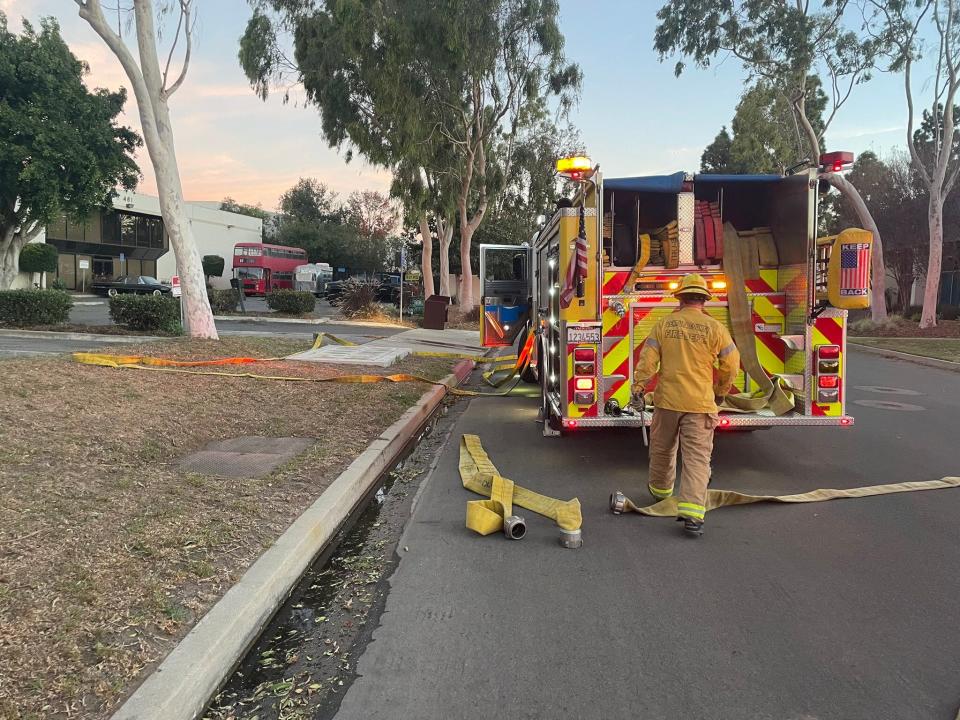 Ventura County Fire Department crews put out a blaze in a commercial building on Calle San Pablo in Camarillo Friday morning.