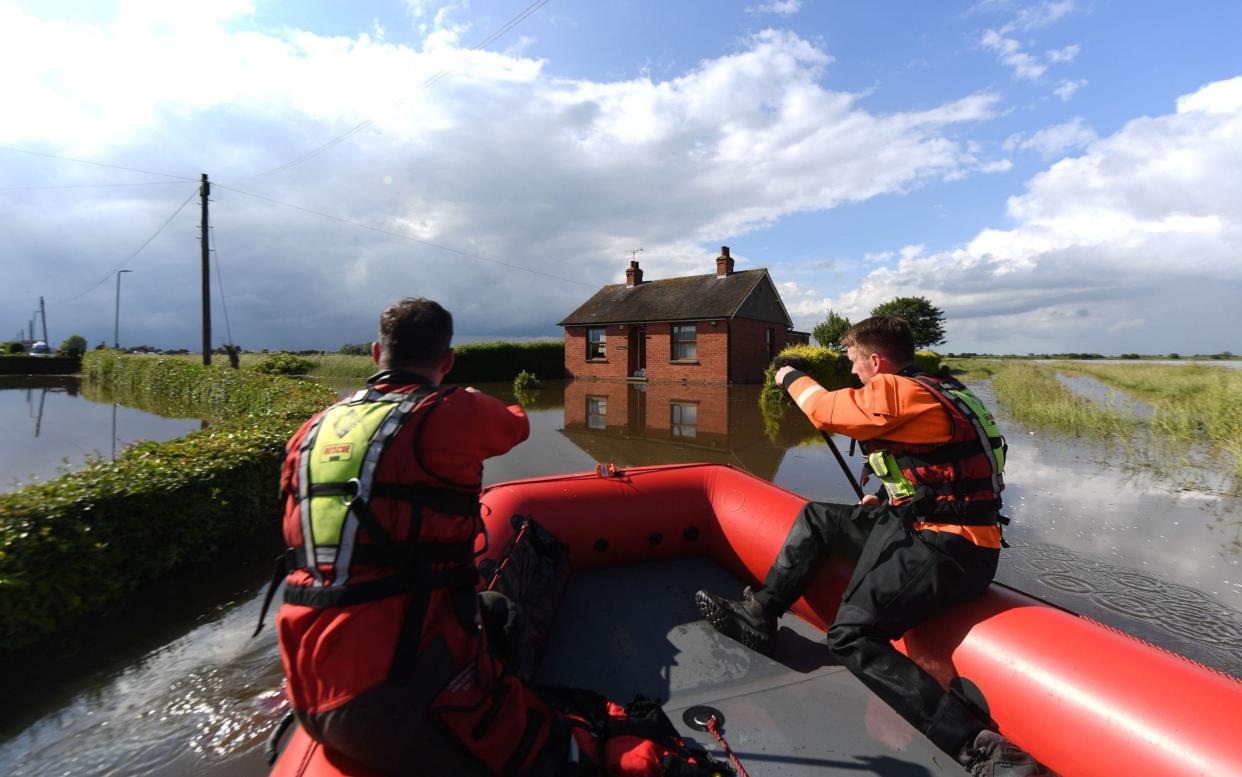 Occupants of at least 590 properties in and around Wainfleet were forced from their homes this week - PA