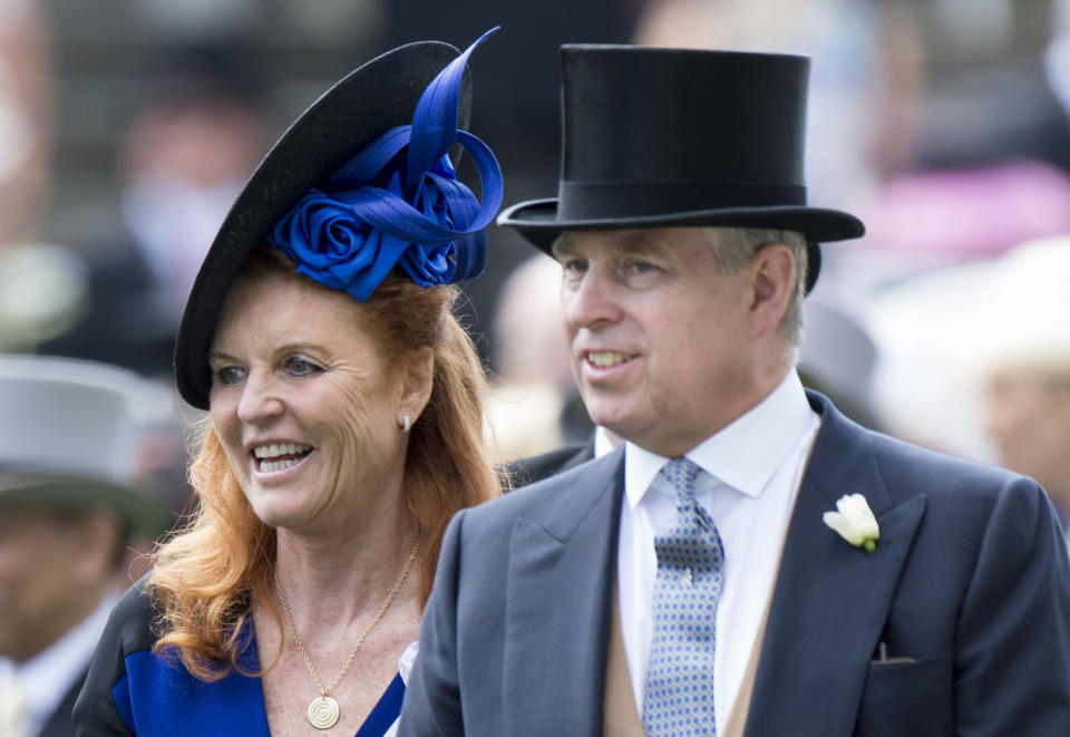 Sarah Ferguson – pictured here with her ex-husband in 2015 – has admitted she is now living a “fairytale” with Prince Andrew, 22 years after their divorce. Photo: Getty