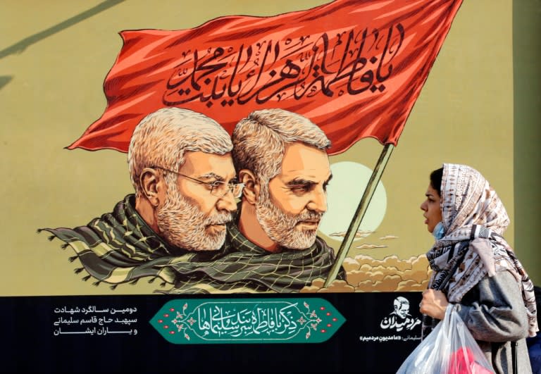 Top Iranian general Qasem Soleimani, pictured on the right, and his Iraqi lieutenant Abu Mahdi al-Muhandis were killed in a US drone strike in Baghdad (AFP/-)