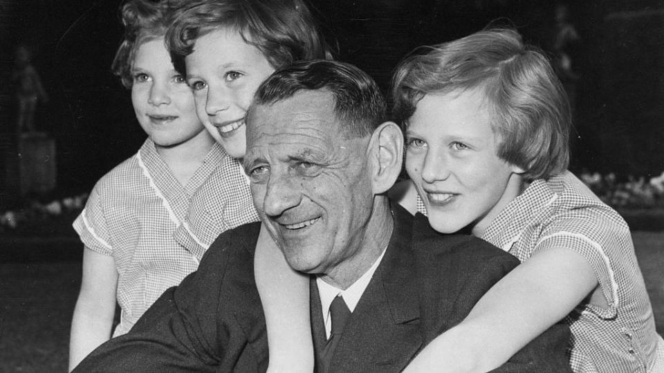 denmark's king with daughters