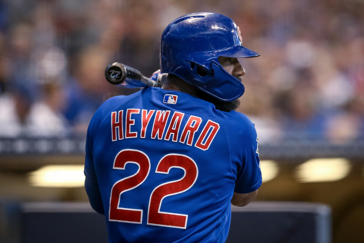 Cubs outfielder Jason Heyward sat out Wednesday's game to protest shooting of Jacob Blake. (Photo by Dylan Buell/Getty Images)