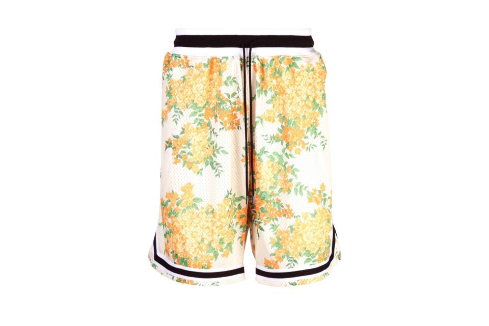 John Elliott floral print perforated shorts