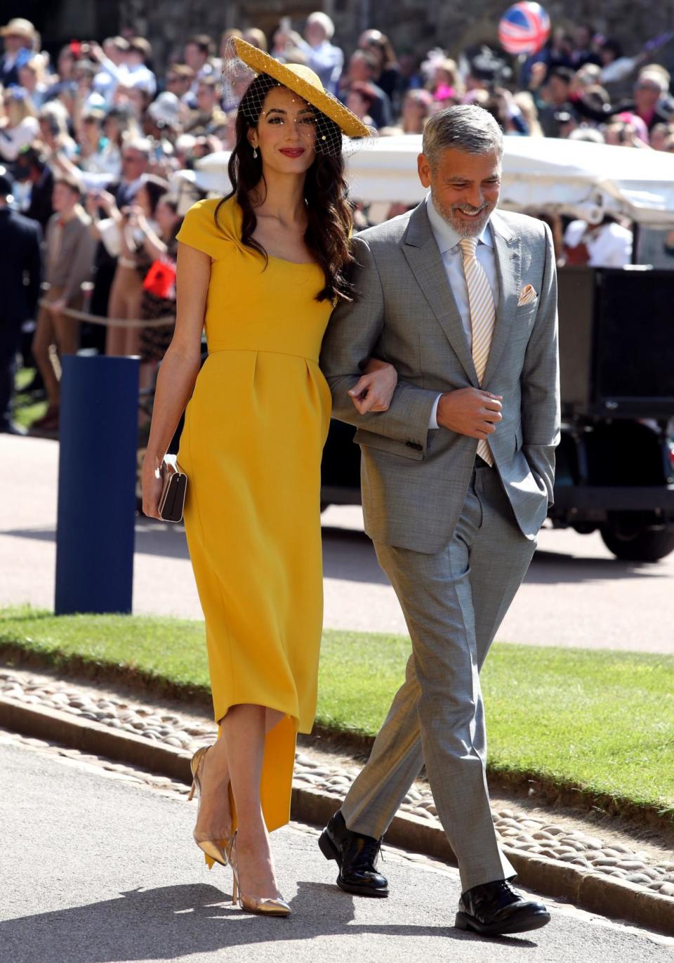 Amal and George Clooney (PA)