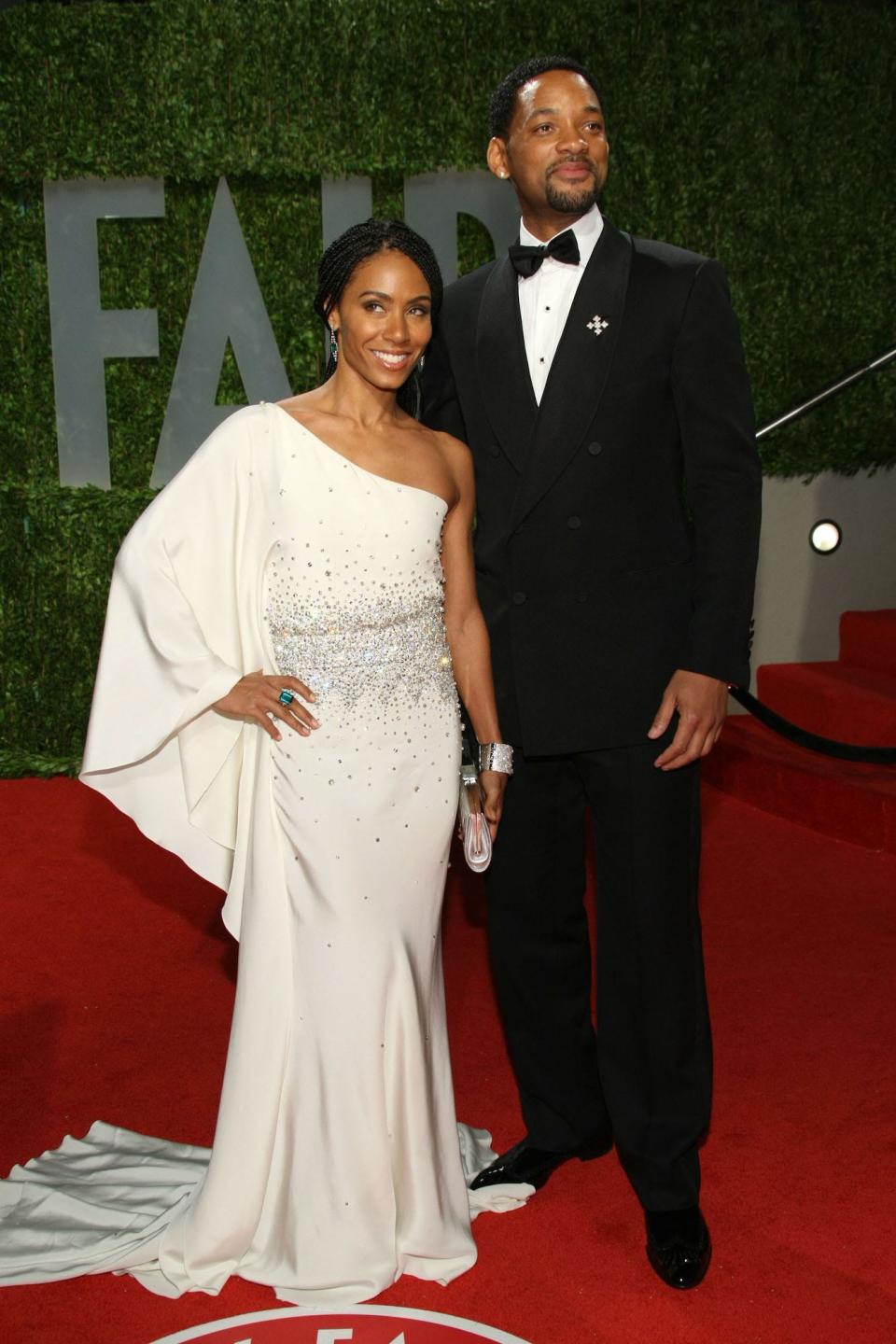 Jada Pinkett Smith and Will Smith at the Vanity Fair Oscar after party on February 21, 2009.