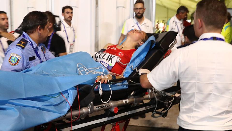 Turkey's Fadime Celik was one of many women's marathon casualties.