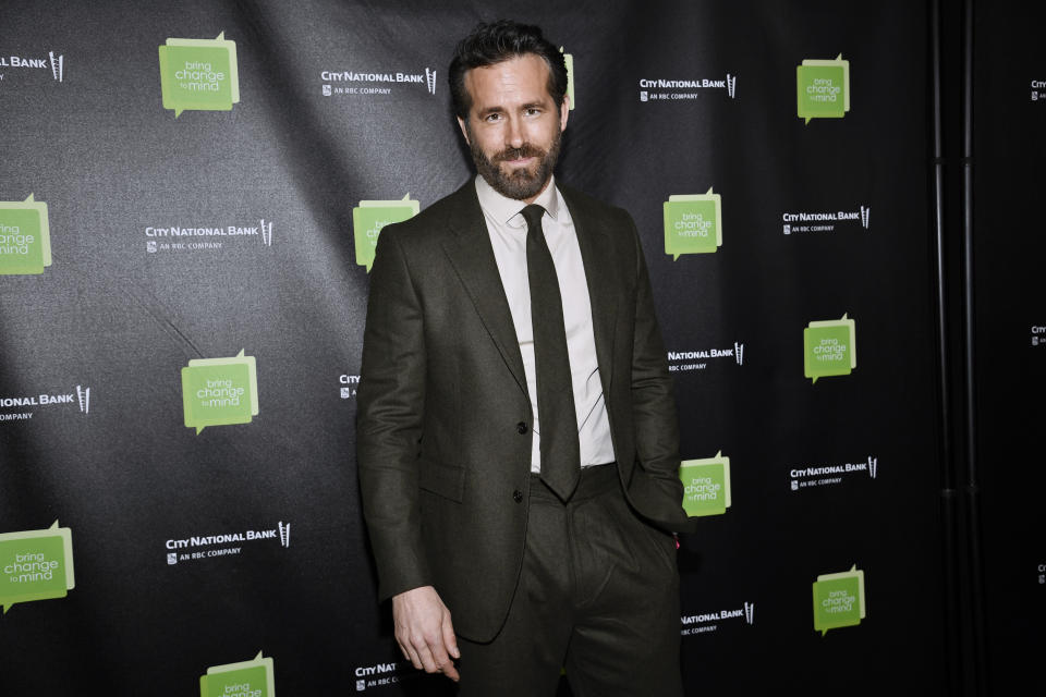 Ryan Reynolds attends the Bring Change to Mind benefit "Revels and Revelations 11," in support of teen mental health, at City Winery, Monday, Oct. 9, 2023, in New York. (Photo by Evan Agostini/Invision/AP)