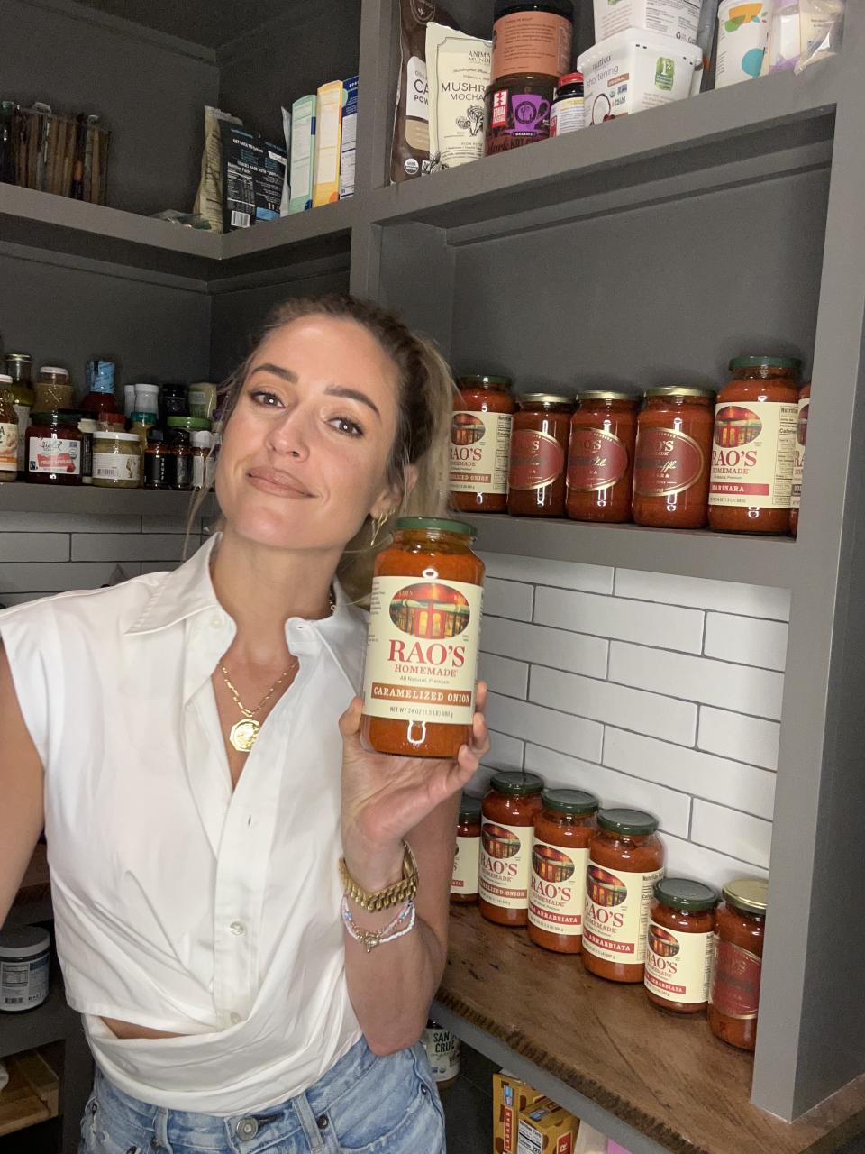 Cavallari is helping to launch The Saucery by Rao's Homemade pop-up featuring new vodka arrabbiata sauce, caramelized onion sauce and arrabbiata pizza sauce, plus new Italian-style lentil and butternut squash soups. (Photo: Courtesy of Rao's Homemade)