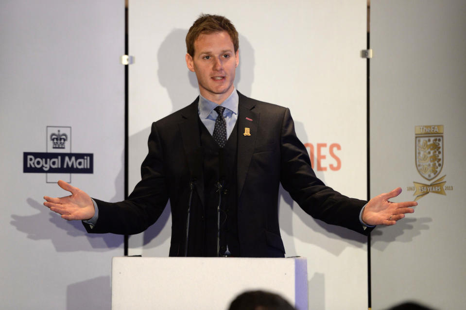 Football - Royal Mail - Football Heroes Stamp Collection Launch - Wembley Stadium - 8/5/13 
Sports Presenter Dan Walker at the launch 
Mandatory Credit: Action Images / Tony O'Brien