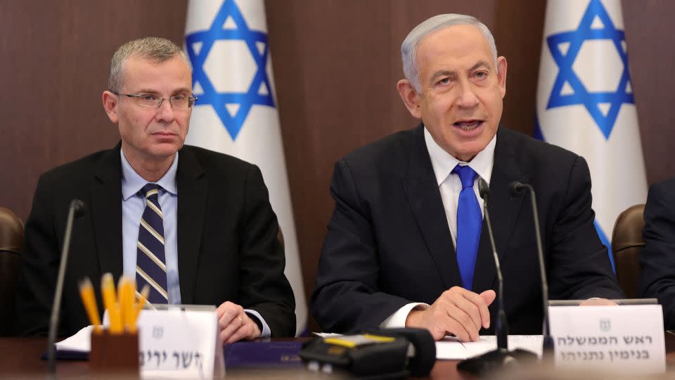 Yariv Levin, left, stepped in for the Prime Minister while he was incapacitated. - Abir Sultan/AFP/Getty Images