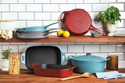 Rachael Ray NITRO Cast Iron Skillet, 10-Inch, Agave Blue - Yahoo