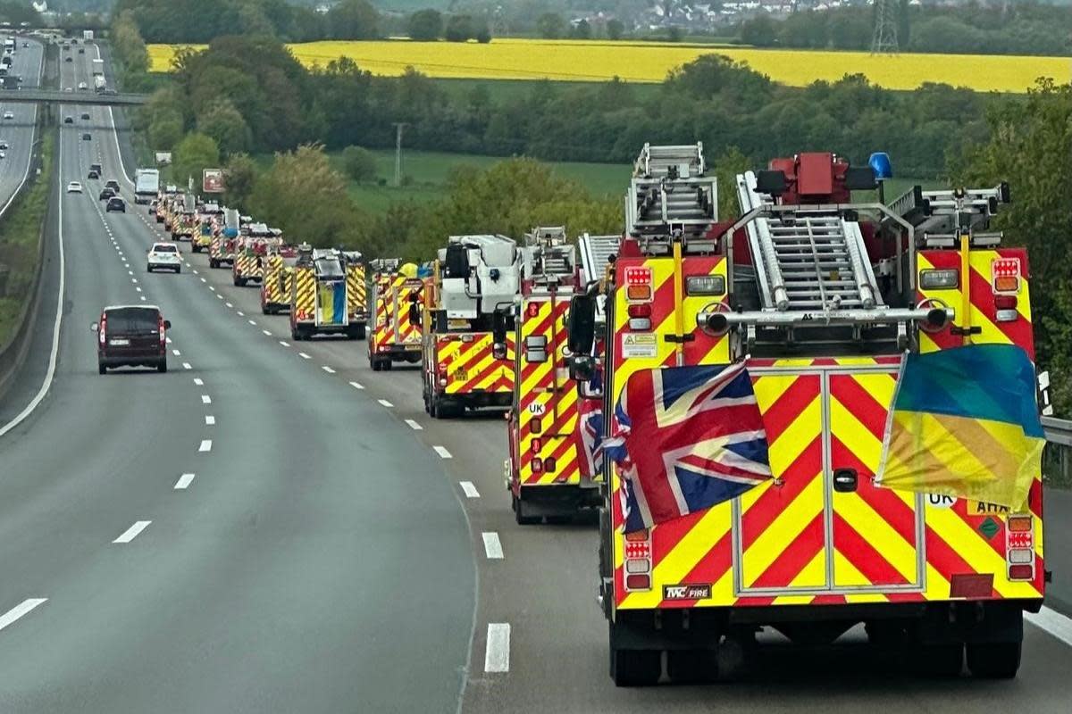 A fire and rescue convoy is on its way to Ukraine <i>(Image: CFRS)</i>