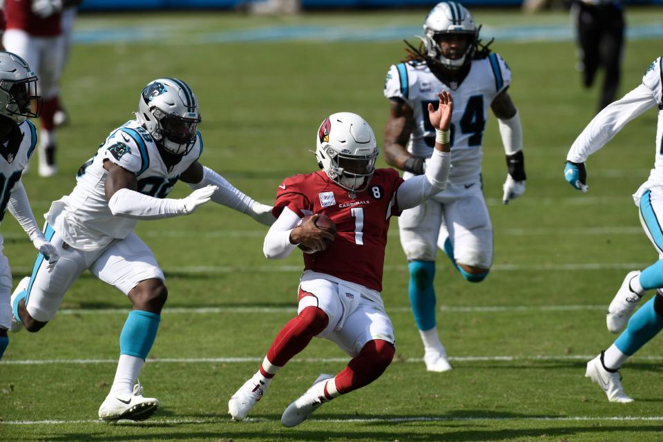 The Carolina Panthers are one speculated potential landing spot for quarterback Kyler Murray, should the Arizona Cardinals decide to trade the QB.