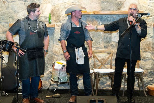 <p>Anders Krusberg</p> Guy Fieri at the Chefs for Maui fundraiser