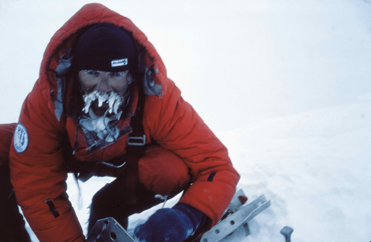 <span class="article__caption">Joe Tasker, one of the subject, battles a storm high on Everest. Tasker is one of the friends memorialized in Brian Hall’s upcoming memoir.</span> All photos: Brian Hall.