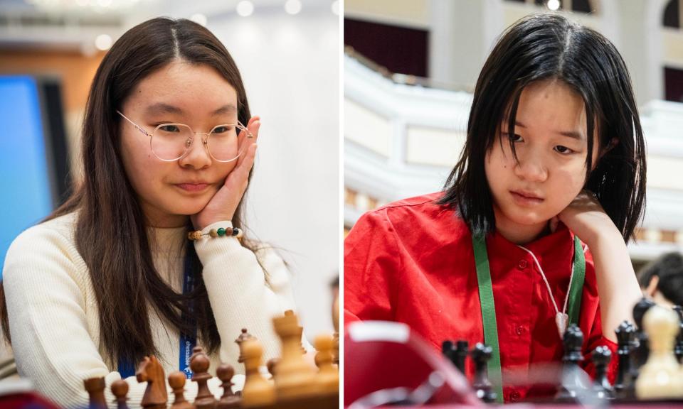 <span>Lu Miaoyi (left) narrowly missed her first grandmaster norm in Reykjakiv while Alice Lee won $40,000 at the Women’s American Cup.</span><span>Composite: Fide</span>