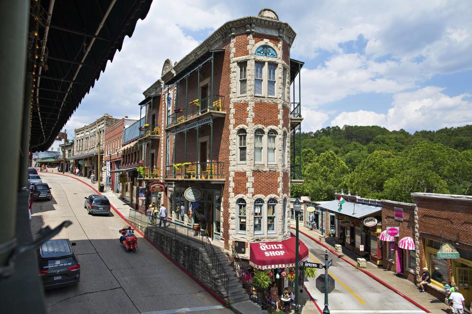 <p>In the heart of the Ozark Mountains is <a href="https://www.tripadvisor.com/Tourism-g31582-Eureka_Springs_Arkansas-Vacations.html" rel="nofollow noopener" target="_blank" data-ylk="slk:this charming Victorian village;elm:context_link;itc:0;sec:content-canvas" class="link ">this charming Victorian village</a>, known for both its Historic District and its natural springs. Turpentine Creek Wildlife Refuge, which is home to big cats, is also in Eureka Springs.</p>