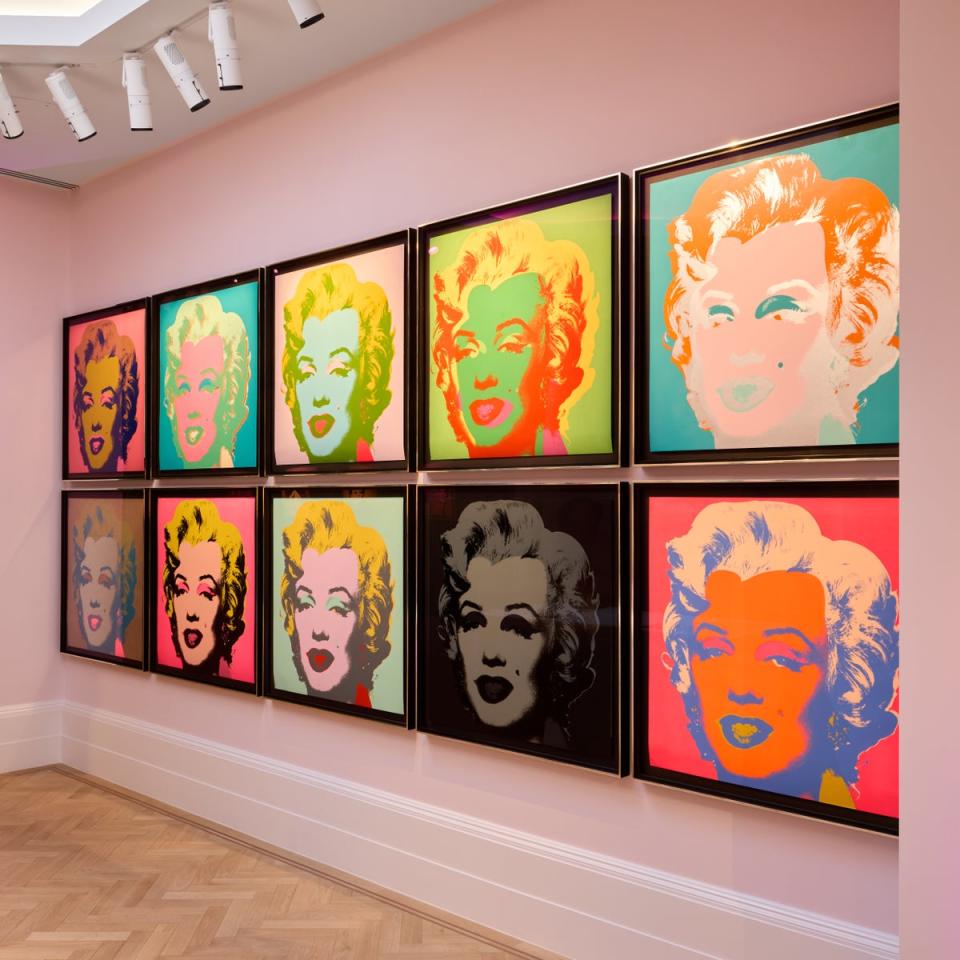 Warhol’s ‘Marilyn Monroe’ series is on show in New Bond Street (Halcyon Gallery)