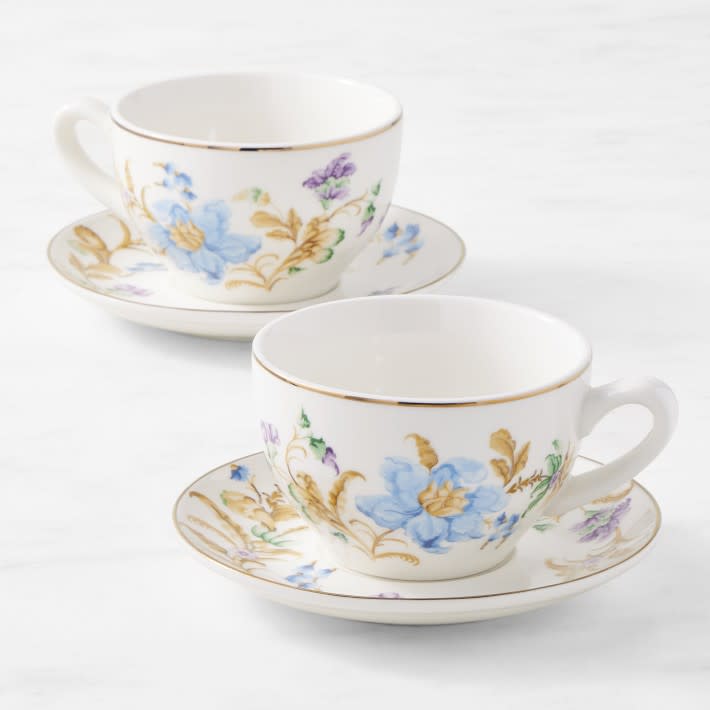 <p><a href="https://go.redirectingat.com?id=74968X1596630&url=https%3A%2F%2Fwww.williams-sonoma.com%2Fproducts%2Fbridgerton-floral-teacups-saucers&sref=https%3A%2F%2Fwww.housebeautiful.com%2Fshopping%2Fhome-accessories%2Fg45642111%2Fgifts-for-tea-lovers%2F" rel="nofollow noopener" target="_blank" data-ylk="slk:Shop Now;elm:context_link;itc:0;sec:content-canvas" class="link rapid-noclick-resp">Shop Now</a></p><p>'Bridgerton' Floral Teacup & Saucers</p><p>williams-sonoma.com</p><p>$49.95</p>