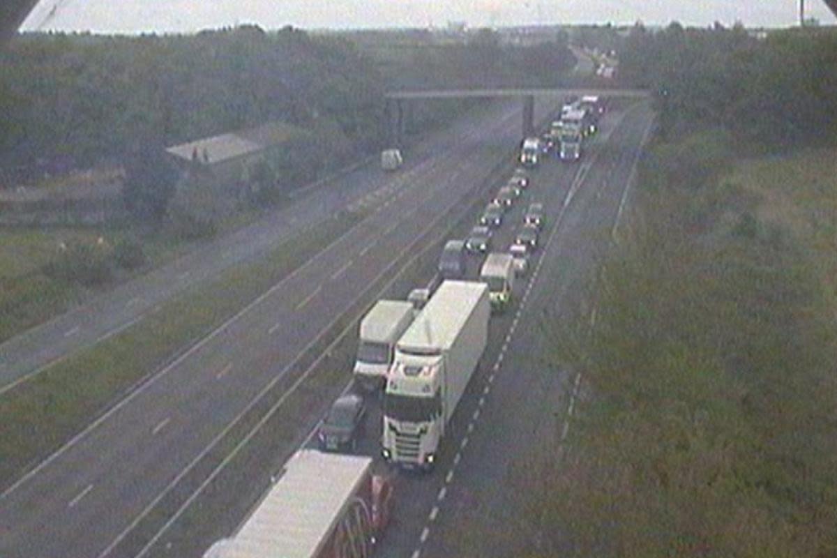 Traffic on the A14 is building <i>(Image: National Highways)</i>