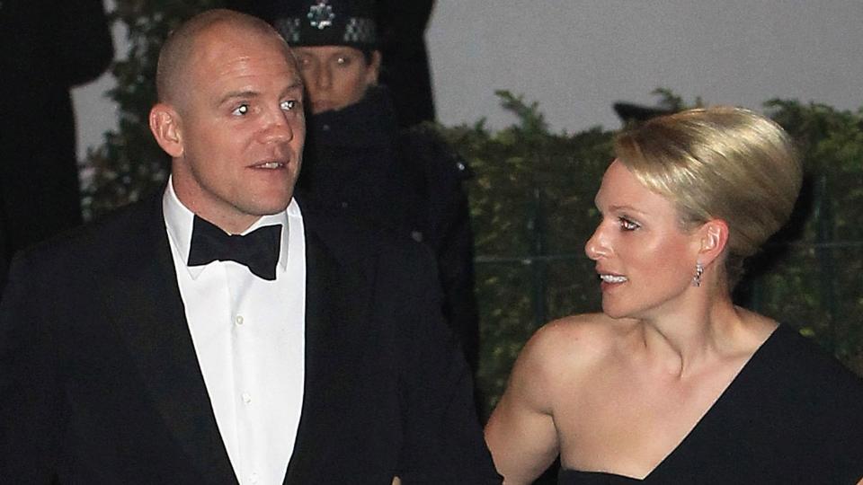 Mike Tindall and Zara Phillips in matching black outfits