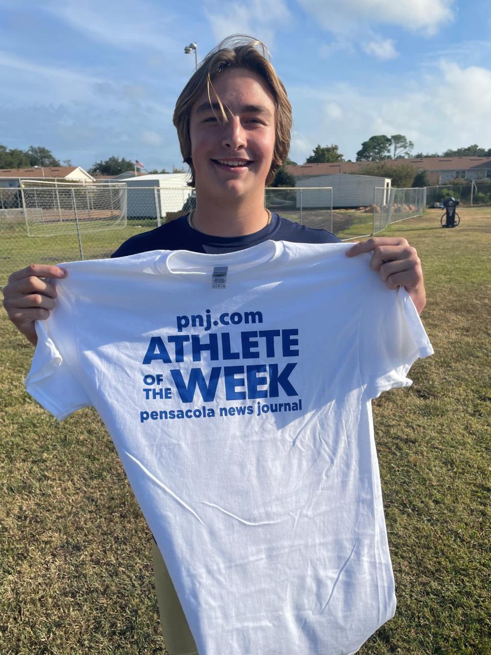 Gulf Breeze's Turner McLaughlin is the latest PNJ Athlete of the Week for the 2022-23 school year.