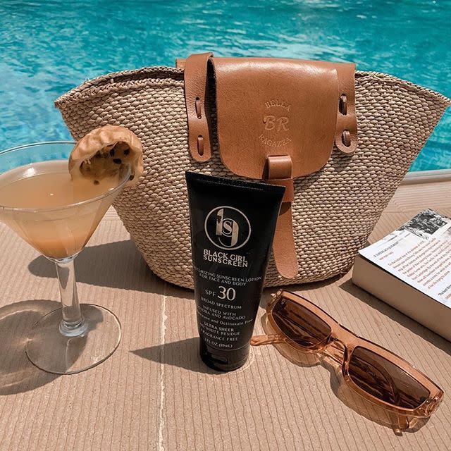 <p>Any Black girl knows just how difficult it is to find a sunscreen that doesn't leave a gray or white cast all over your body. Thankfully, Black Girl Sunscreen came up with a solution. The brand's paraben-free formula moisturizes skin and keeps it protected from the sun.</p><p><a class="link " href="https://www.blackgirlsunscreen.com/" rel="nofollow noopener" target="_blank" data-ylk="slk:SHOP NOW;elm:context_link;itc:0;sec:content-canvas">SHOP NOW</a></p><p><a href="https://www.instagram.com/p/CBEfpZbp6sp/&hidecaption=true" rel="nofollow noopener" target="_blank" data-ylk="slk:See the original post on Instagram;elm:context_link;itc:0;sec:content-canvas" class="link ">See the original post on Instagram</a></p>