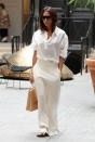 <p>On 5 July, Victoria Beckham was photographed out and about in Paris. Donning her eponymous label, the designer kept cool in neutral hues. <em>[Photo: Rex]</em> </p>