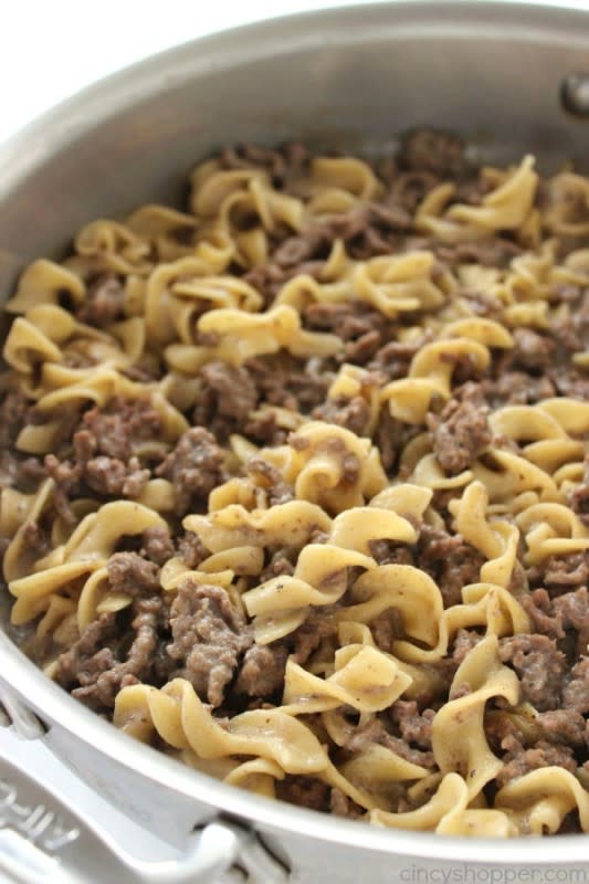 <p>Cincy Shopper</p><p>No need to buy store bought when you can make this Homemade Hamburger Helper Beef Noodle right at home. With a few simple ingredients and 30 minutes time, you can avoid the boxed stuff for good. </p><p><strong>Get the recipe: <a href="https://cincyshopper.com/homemade-hamburger-helper-beef-noodle/" rel="nofollow noopener" target="_blank" data-ylk="slk:Homemade Hamburger Helper Beef Noodles;elm:context_link;itc:0;sec:content-canvas" class="link rapid-noclick-resp">Homemade Hamburger Helper Beef Noodles</a></strong></p>